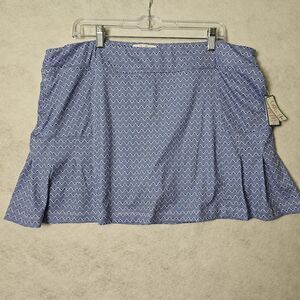 Lillie Green Women's Pull-On Golf & Tennis Skort Size XL  New With Tags Blue